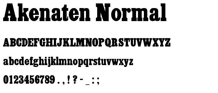 Akenaten Normal font